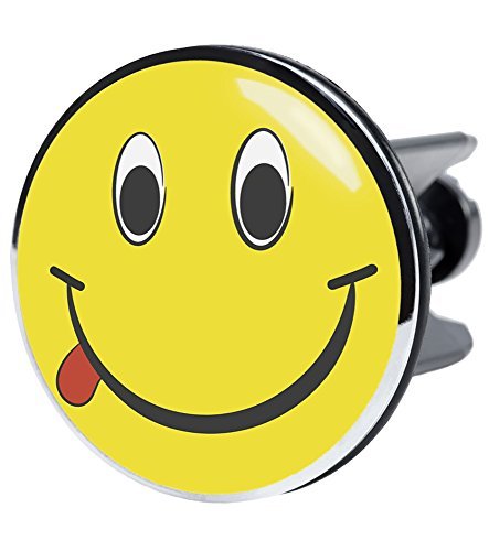 XXL Waschbeckenstöpsel Smiley, deckt den kompletten Abflussbereich ab, Hochglanz Design ✶✶✶✶✶