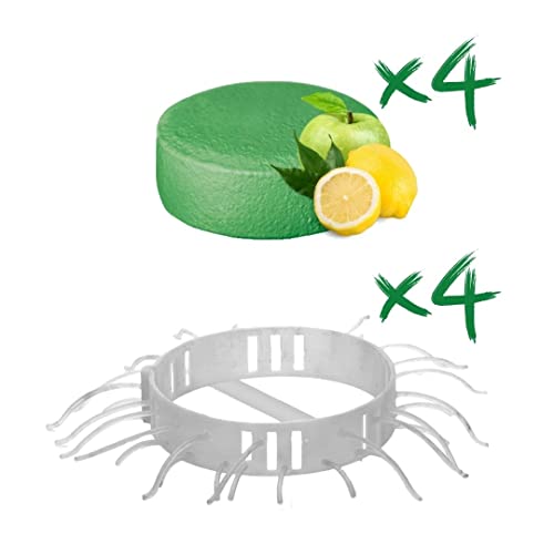Abfluss-Fee für die Dusche NEU (Mit 4x Haarfänger und 4x Duftstein Apfel-Zitrone)