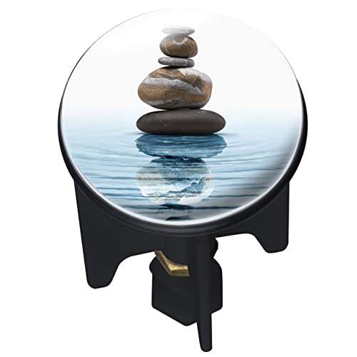 WENKO 20867100 Waschbeckenstöpsel Pluggy® Meditation  - Abfluss-Stopfen, für alle handelsüblichen Abflüsse, Kunststoff, 3.9 x 6.5 x 3.9 cm, Mehrfarbig